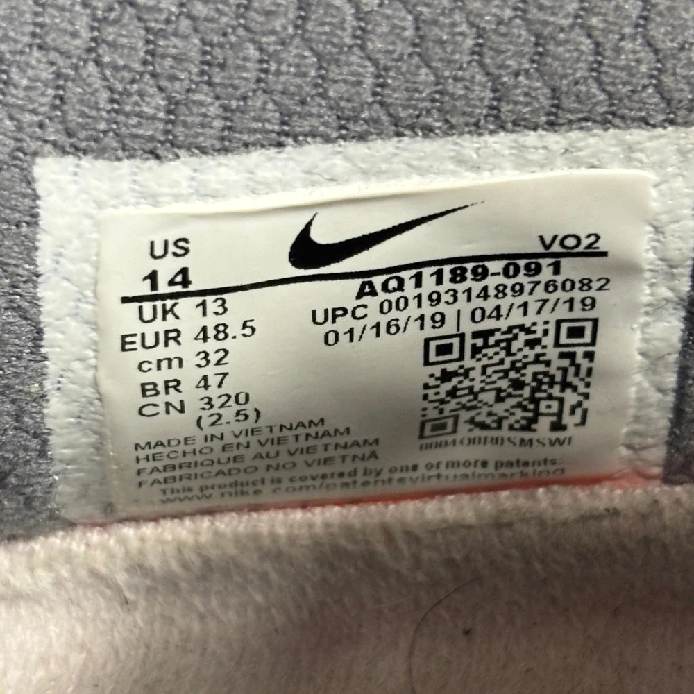 Nike Metcon 5 AQ1189-091 Mesh Training Cross-Training Athletic Grey Mens Size 14
